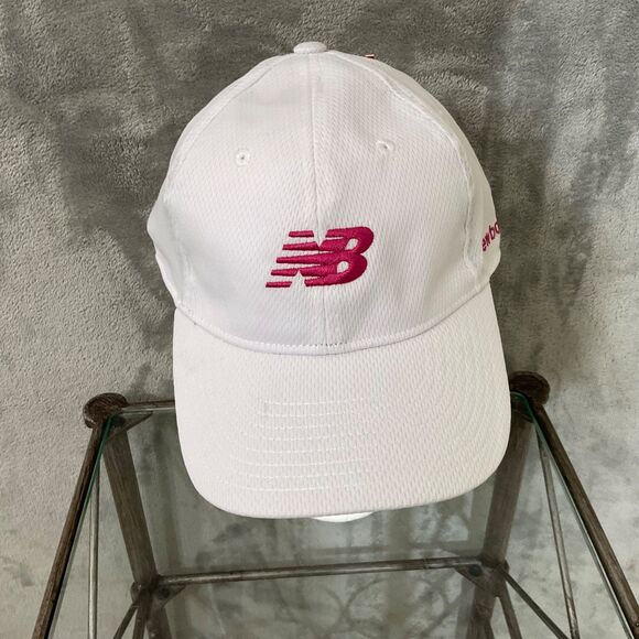 NWT New Balance Hat Women's Adjustable White Pink embroidered New w Tags - Picture 1 of 6